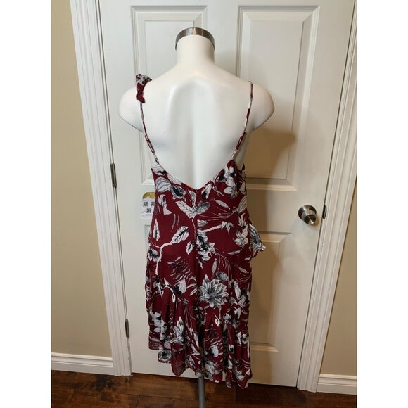Parker Maroon "Red Rooted" Black/White Floral Dress, Size M, NWT! $365 - Picture 4 of 5